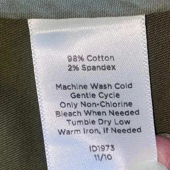 Talbots Olive Army Green Ruffle Jacket Excellent Condition Size 10 Petite - Picture 7 of 10